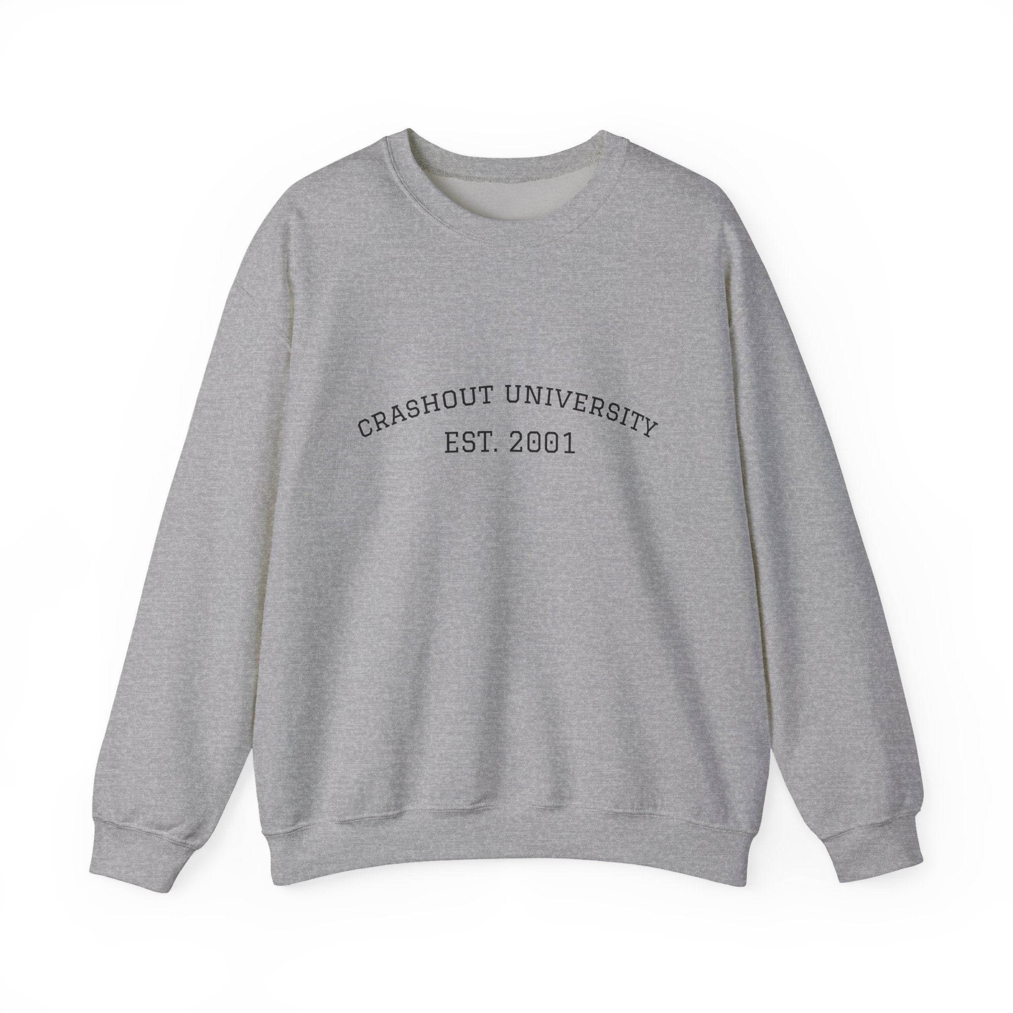 Crashout University Crewneck Sweatshirt | Cozy College Apparel, Unisex Sweatshirt, Gift for Students, Campus Style, College Spirit Wear