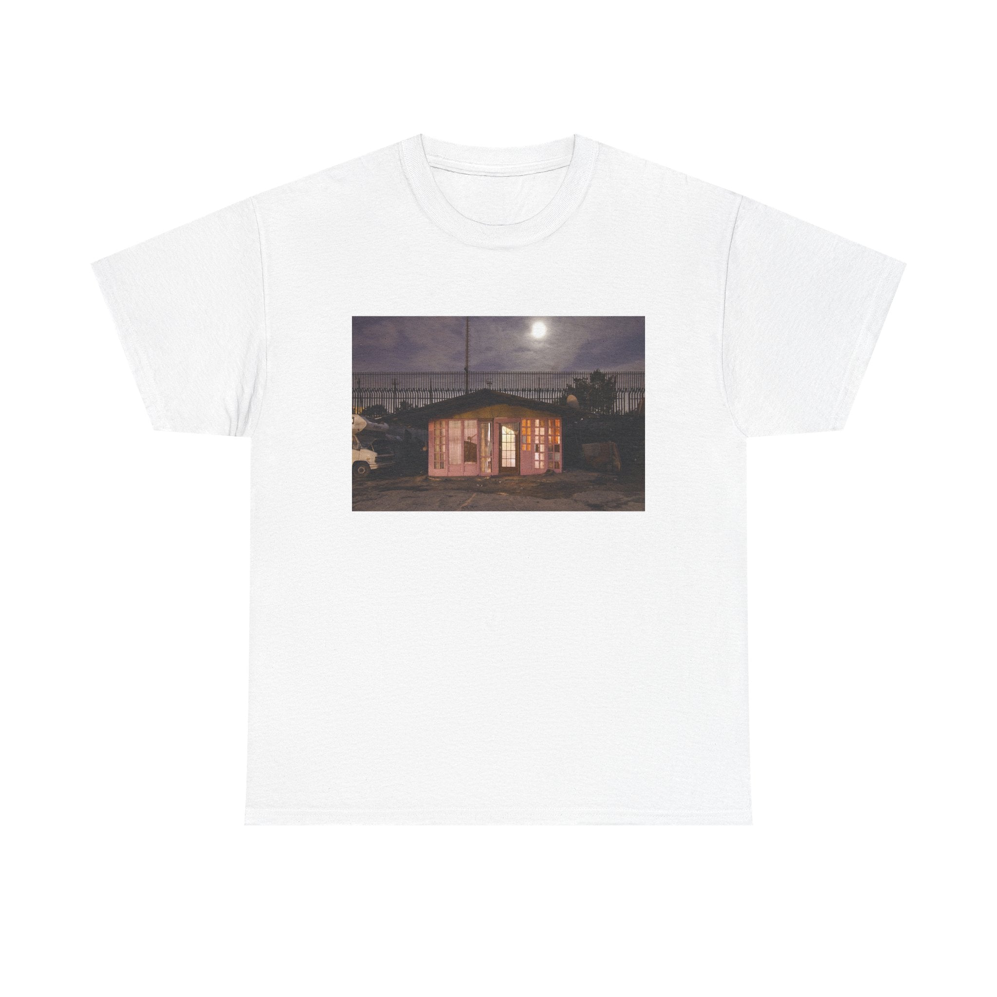 Cozy Nighttime Cottage Tee, Relaxed Unisex T-Shirt, Perfect for Gift Giving, Casual Wear, Home Decor Inspired