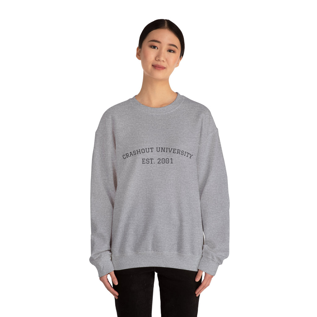 Crashout University Crewneck Sweatshirt | Cozy College Apparel, Unisex Sweatshirt, Gift for Students, Campus Style, College Spirit Wear