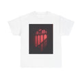 Gothic Red Window Tee | Unisex Heavy Cotton Shirt for Art Lovers, Photography, Aesthetic Fashion, Unique Gift Ideas, Casual Wear