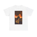 Flame Walk Unisex Heavy Cotton Tee - Casual Streetwear, Graphic Tee, Unique Gift, Everyday Wear, Art Inspired Top