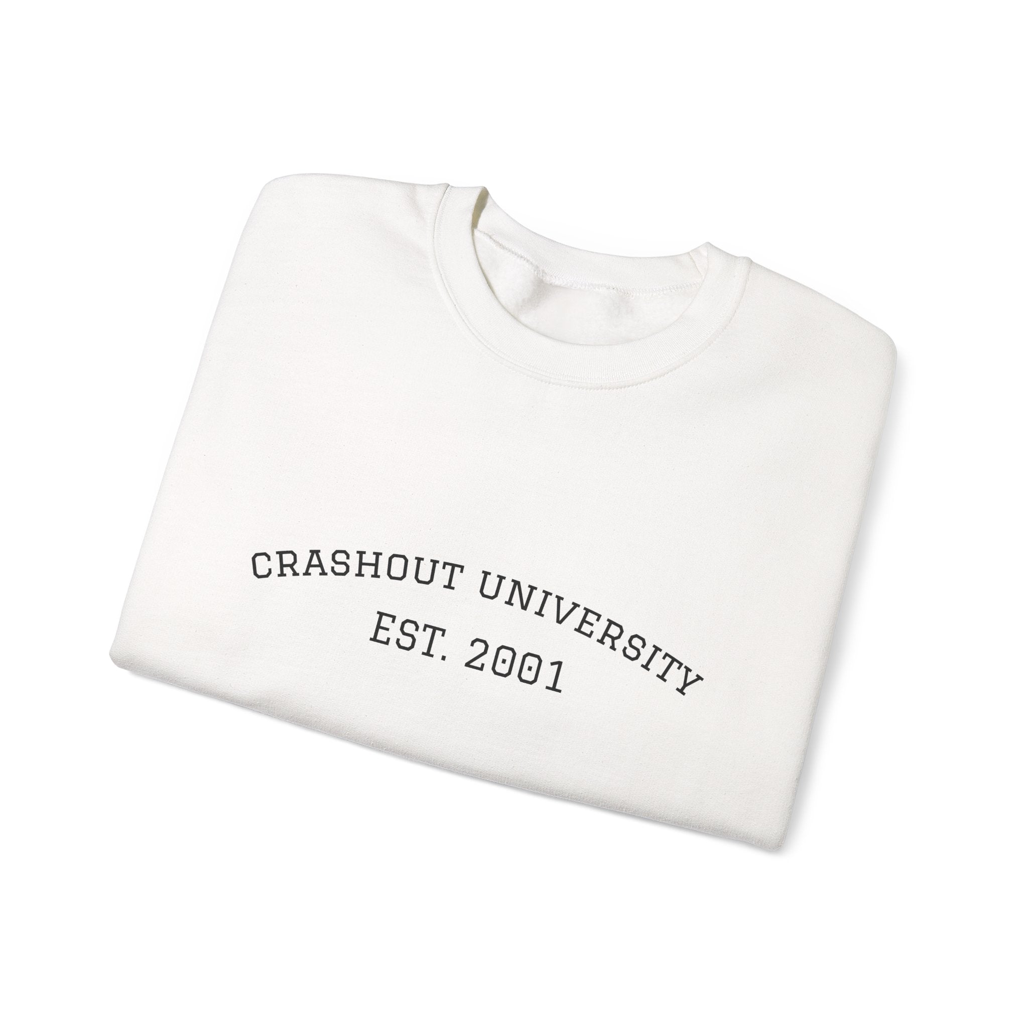 Crashout University Crewneck Sweatshirt | Cozy College Apparel, Unisex Sweatshirt, Gift for Students, Campus Style, College Spirit Wear