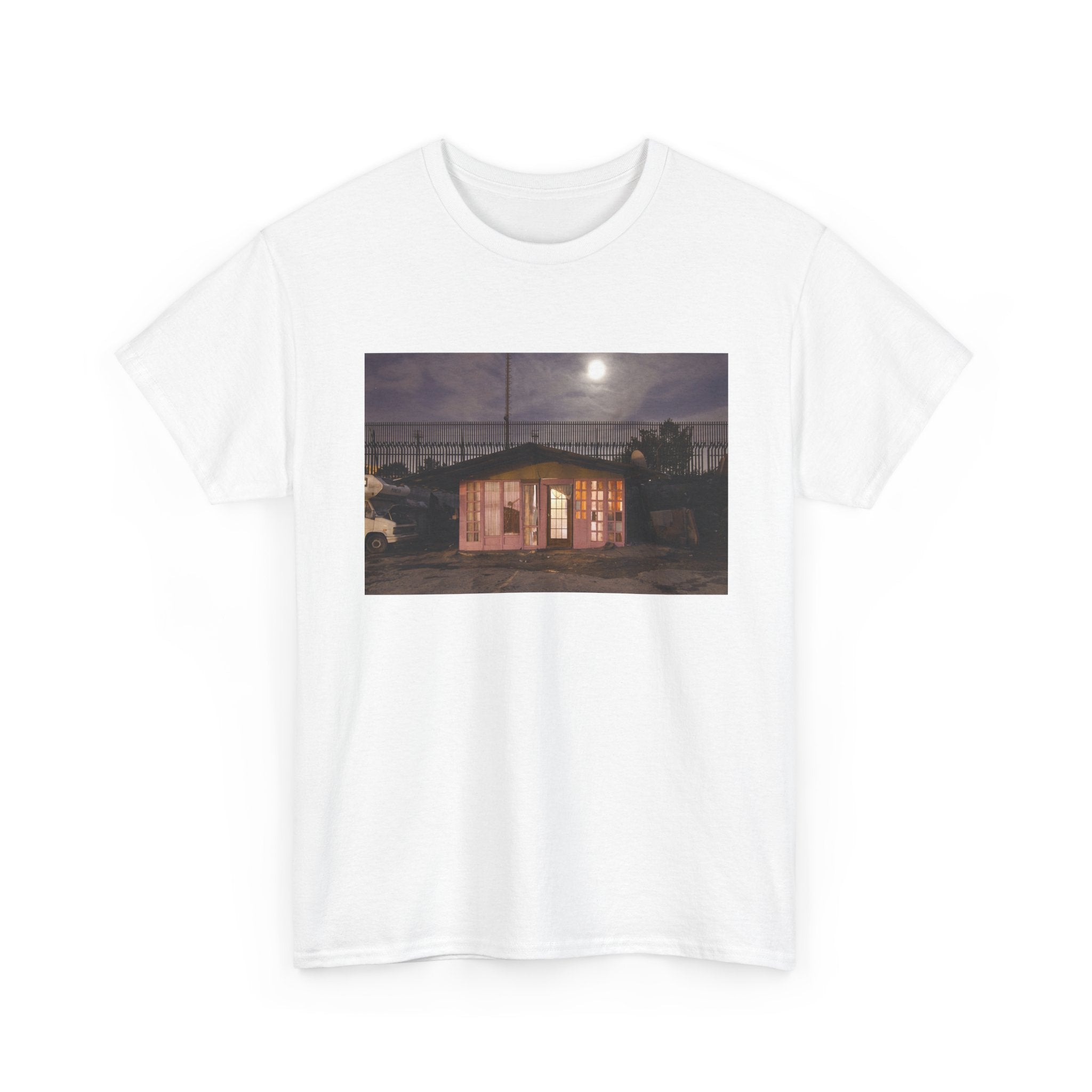 Cozy Nighttime Cottage Tee, Relaxed Unisex T-Shirt, Perfect for Gift Giving, Casual Wear, Home Decor Inspired